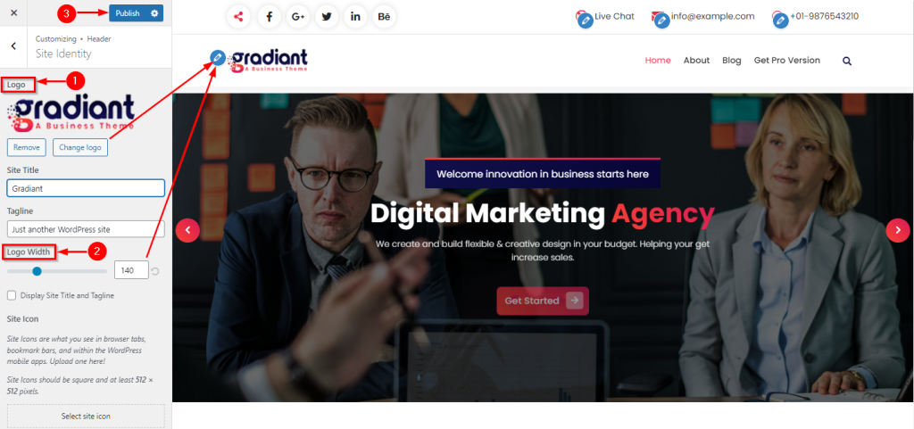 Header Section Setup Help Nayra Themes